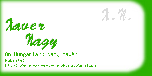 xaver nagy business card